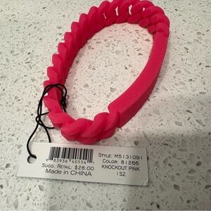 NWT Marc by Marc Jacobs Vibrant Pink Braided Bracelet